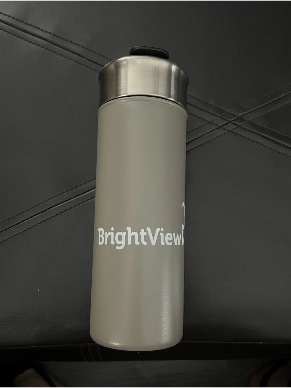 BrightView Stainless Steel Travel Bottle in Taupe
